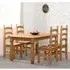 Central Rectangular Dining Table with 4 Oak Chairs