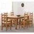 Central Rectangular Dining Table with 6 Chairs - Oak