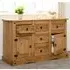 Central Sideboard with 2 Doors 5 Drawers - Oak