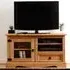 Central TV Stand with 1 Door 1 Drawer - Oak