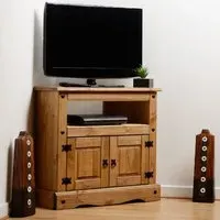 Central TV Stand with 2 Doors - Oak