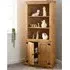 Central Wooden Bookcase with 2 Doors - Oak