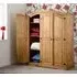 Central Wooden Wardrobe with 3 Doors - Oak