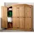 Central Wooden Wardrobe with 4 Doors - Oak
