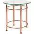 Cerrito Round Side Table - Clear, Copper