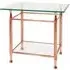 Cerrito Square Side Table - Clear, Copper