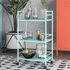 Cerritos 3-Shelf Drinks Serving Trolley - Spearmint, Metal