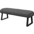 Cerritos Dining Bench with Metal Legs - Grey, Faux Leather