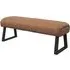 Cerritos Dining Bench with Metal Legs - Tan, Faux Leather