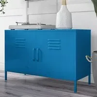 Cerritos Metal Storage Cabinet with 2 Doors - Blue