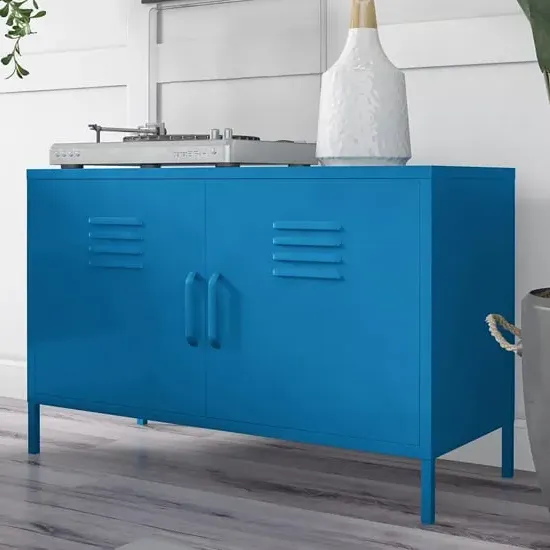 Cerritos Metal Storage Cabinet with 2 Doors - Blue