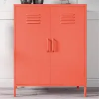 Cerritos Metal Storage Cabinet with 2 Doors - Orange