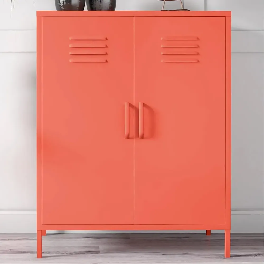 Cerritos Metal Storage Cabinet with 2 Doors - Orange image