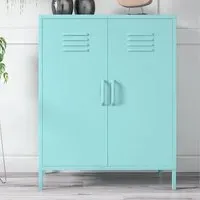 Cerritos Metal Storage Cabinet with 2 Doors - Spearmint