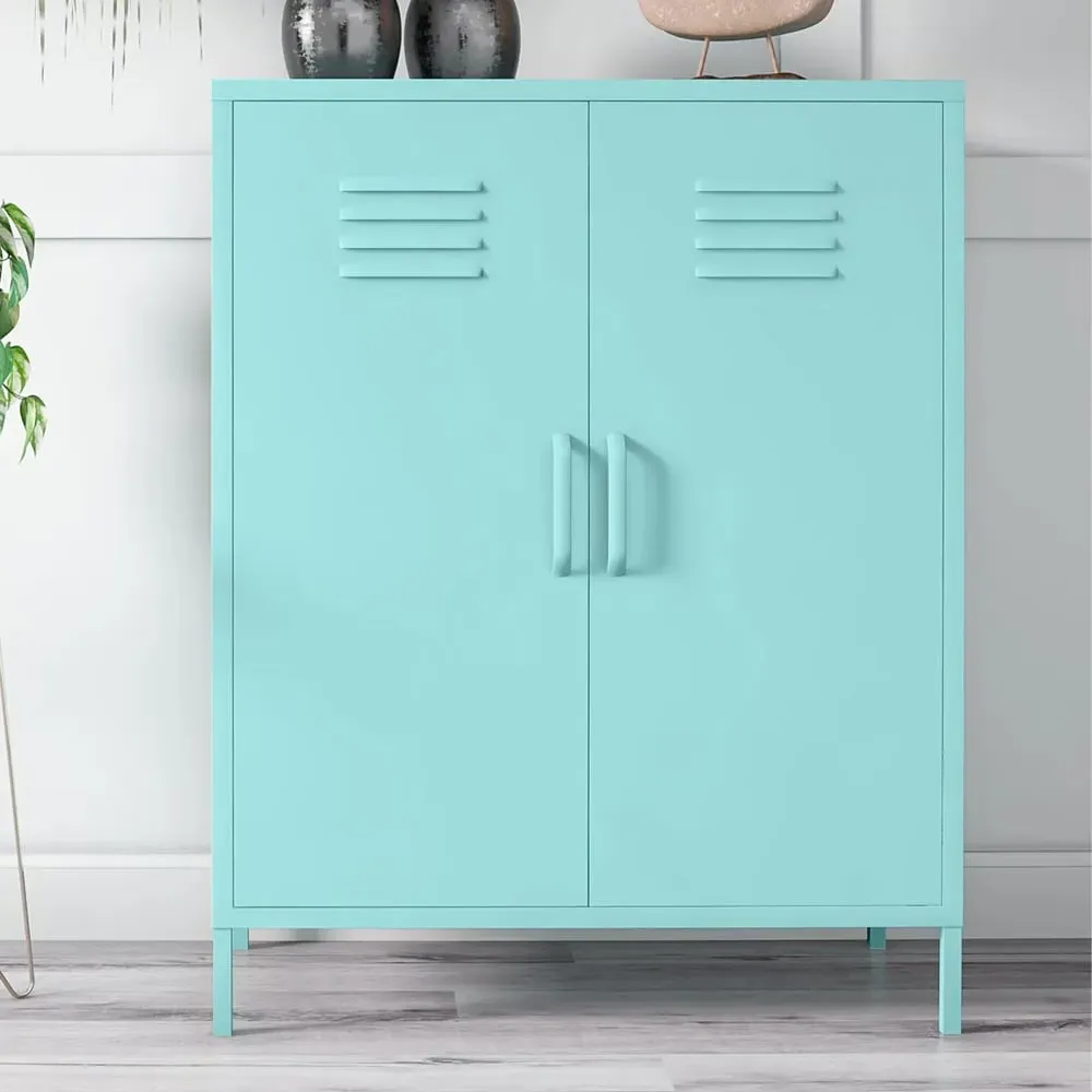 Cerritos Metal Storage Cabinet with 2 Doors - Spearmint