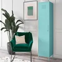 Cerritos Metal Wardrobe with 1 Door - Spearmint