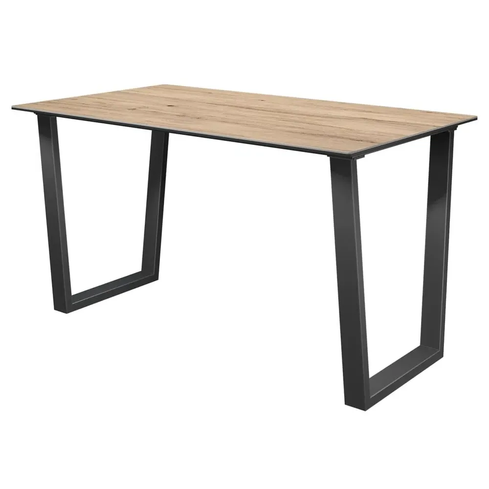 Cerritos Rectangular Dining Table - Oak Effect, Ceramic