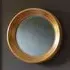 Cerritos Round Wall Mirror with Bevelled Edge - Gold