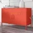 Cerritos Wide Metal Storage Cabinet with 2 Doors - Orange