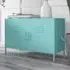 Cerritos Wide Metal Storage Cabinet with 2 Doors - Spearmint