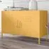 Cerritos Wide Metal Storage Cabinet with 2 Doors - Yellow