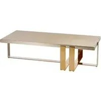 Cervantes Rectangular Coffee Table - Gold, Glass