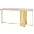 Cervantes Rectangular Console Table - Gold, Glass