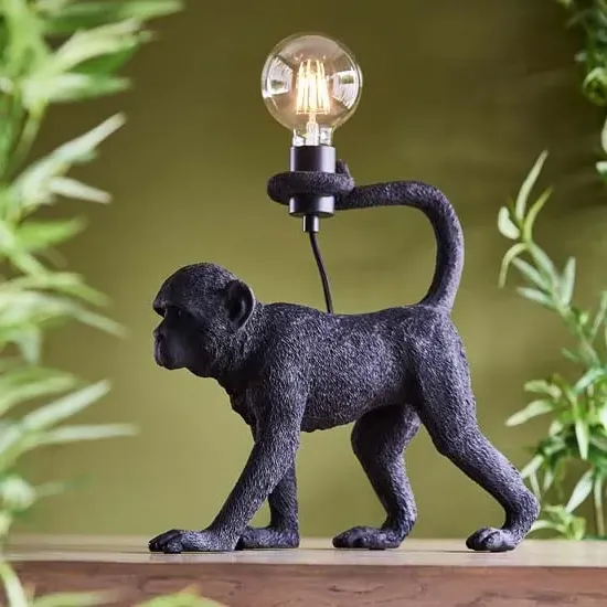 Cesme Monkey Table Lamp - Black image