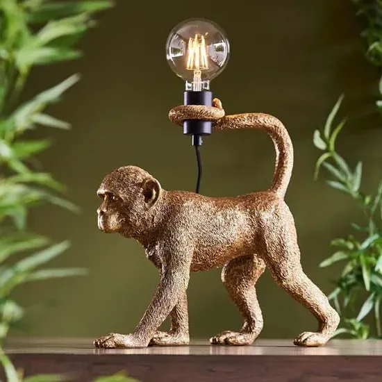 Cesme Monkey Table Lamp - Gold