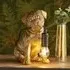 Cesme Pug Puppy Table Lamp - Vintage Gold, Resin
