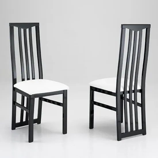 Cexa Dining Chairs In Pair - Black, Beechwood image