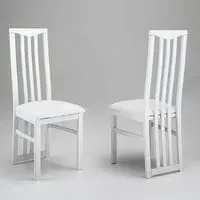 Cexa Dining Chairs Pair - White, Beech