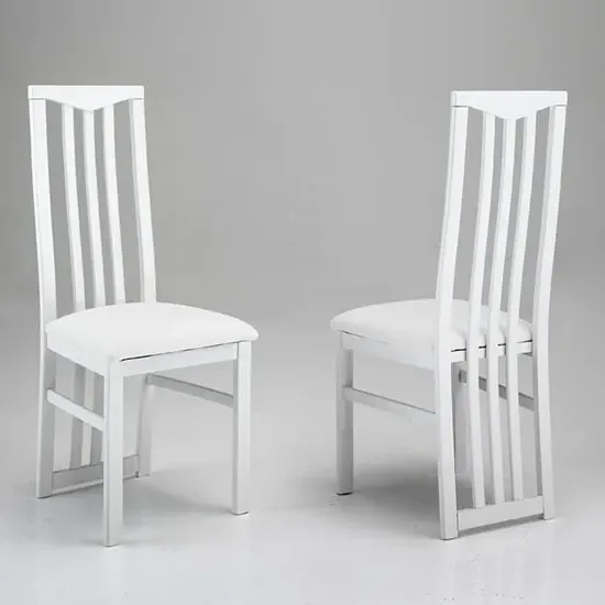 Cexa Dining Chairs Pair - White, Beech image
