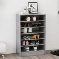 Cezary 7-Shelf Shoe Storage Rack - Concrete Effect, Engineered Wood alternate view