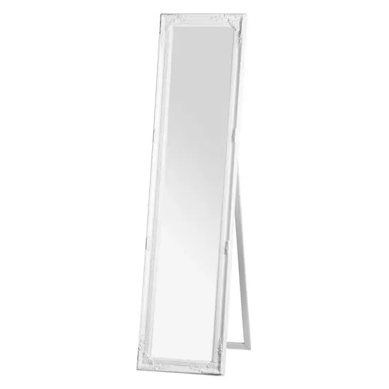 Chacota Floor Standing Cheval Mirror - White, Fir Wood