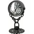 Chain Glass Table Clock - Black, Silver