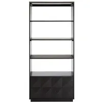 Chalawan Rubberwood Shelf Unit - Black alternate view