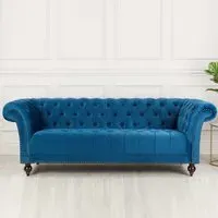 Chanter 3-Seater Sofa - Midnight Blue, Fabric