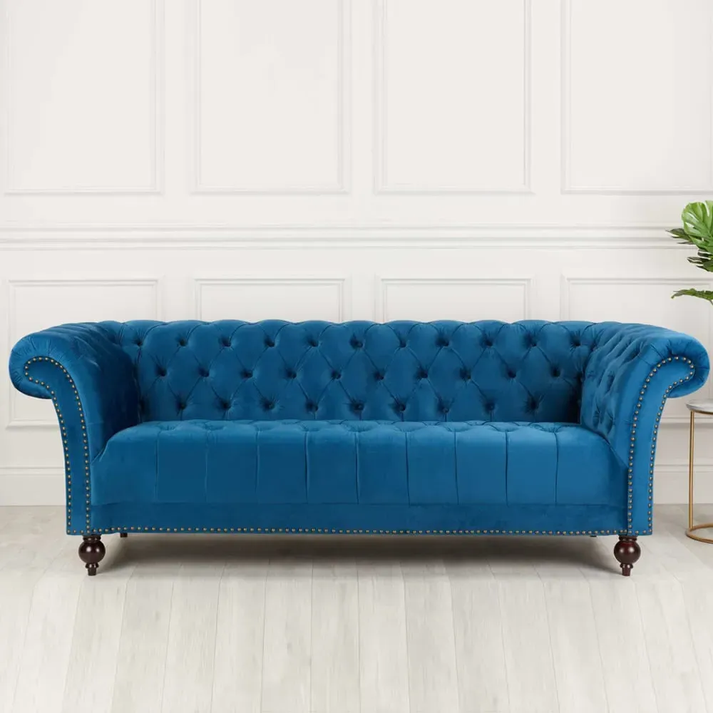 Chanter 3-Seater Sofa - Midnight Blue, Fabric