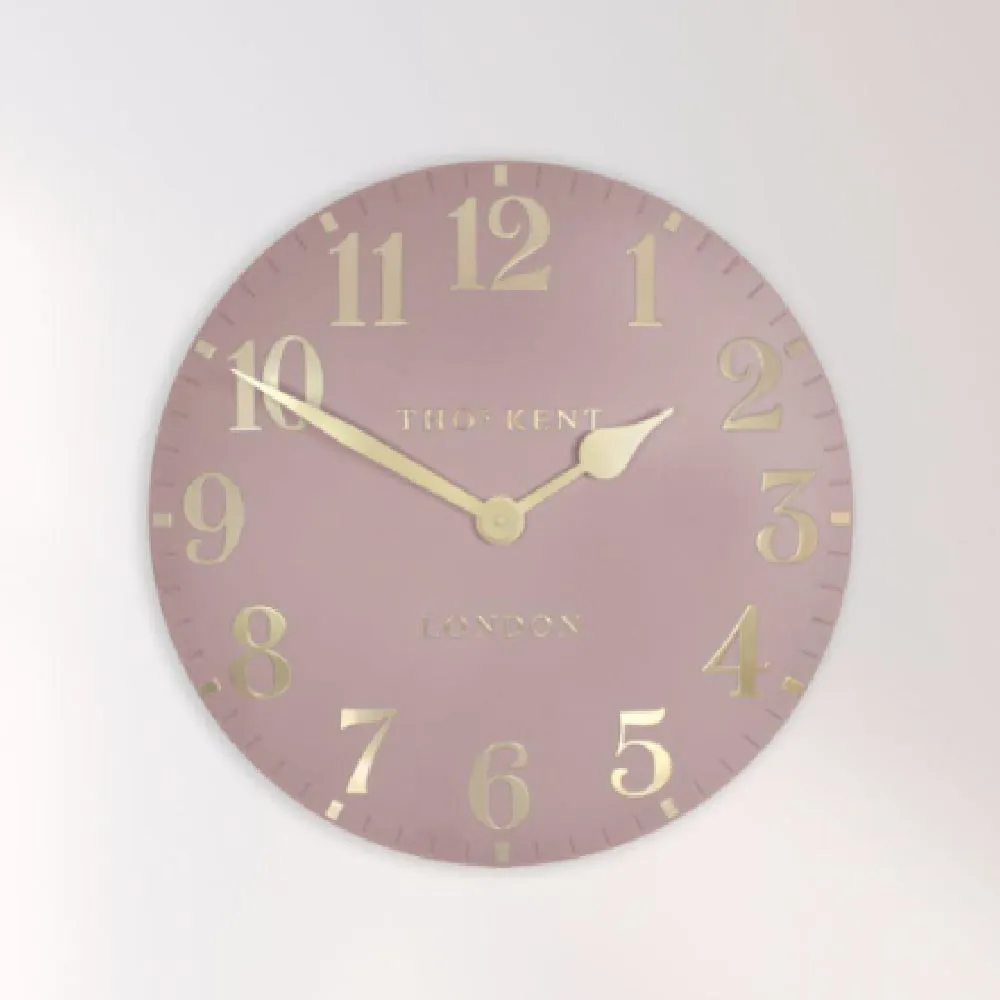 Chantilly Large Mantel Clock - Blush Pink, Metal