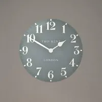 Chantilly Large Mantel Clock - Flax Blue, Metal