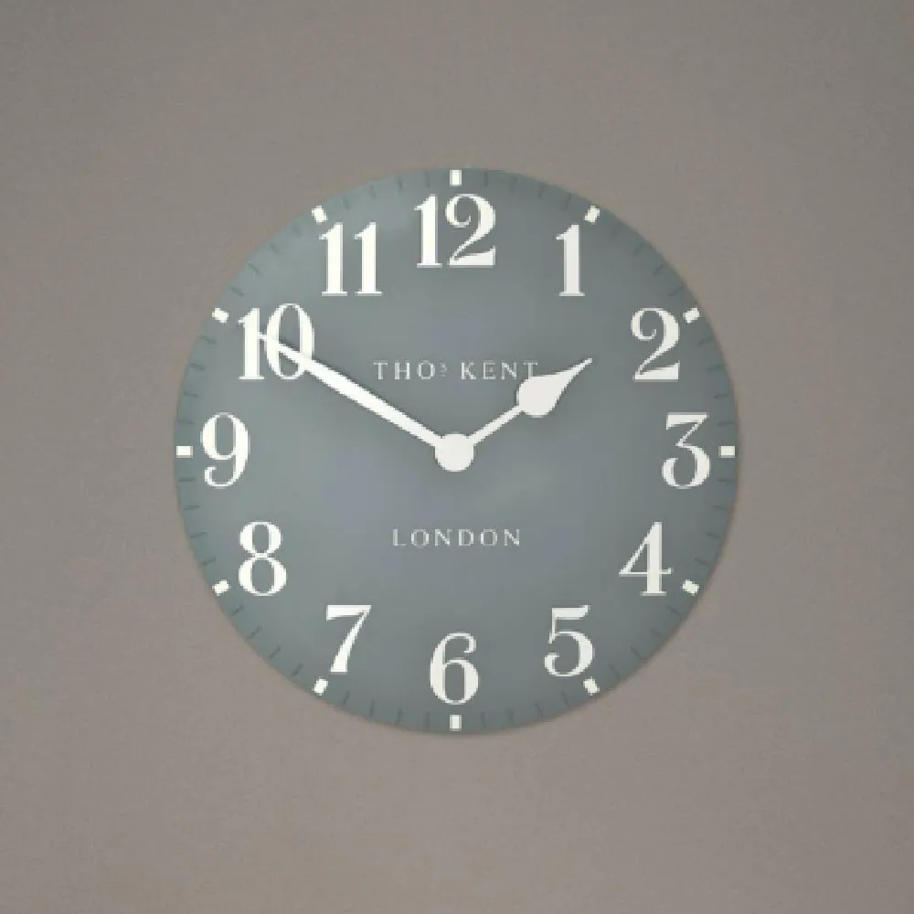 Chantilly Large Mantel Clock - Flax Blue, Metal