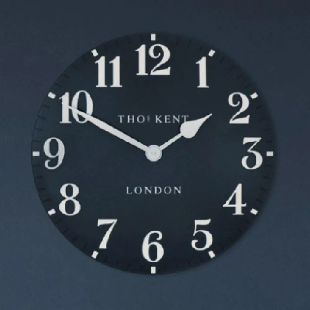 Chantilly Large Mantel Clock - Ink, Metal