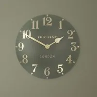 Chantilly Large Mantel Clock - Lichen Green, Metal