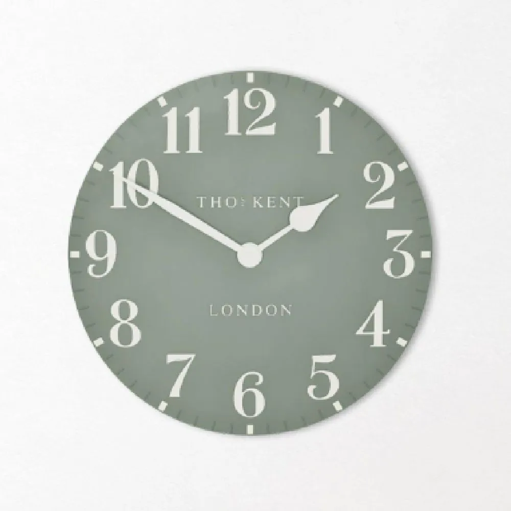 Chantilly Large Mantel Clock - Seagrass, Metal