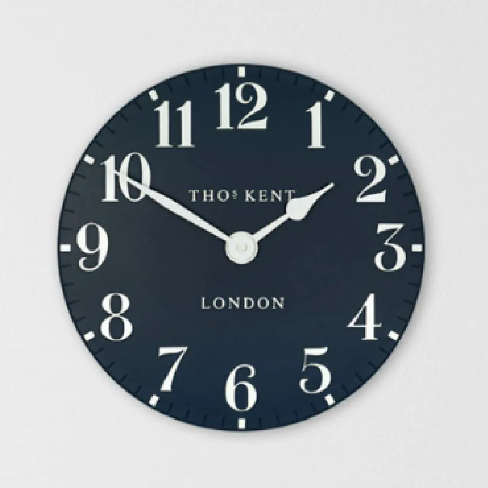 Chantilly Medium Mantel Clock - Ink, Metal