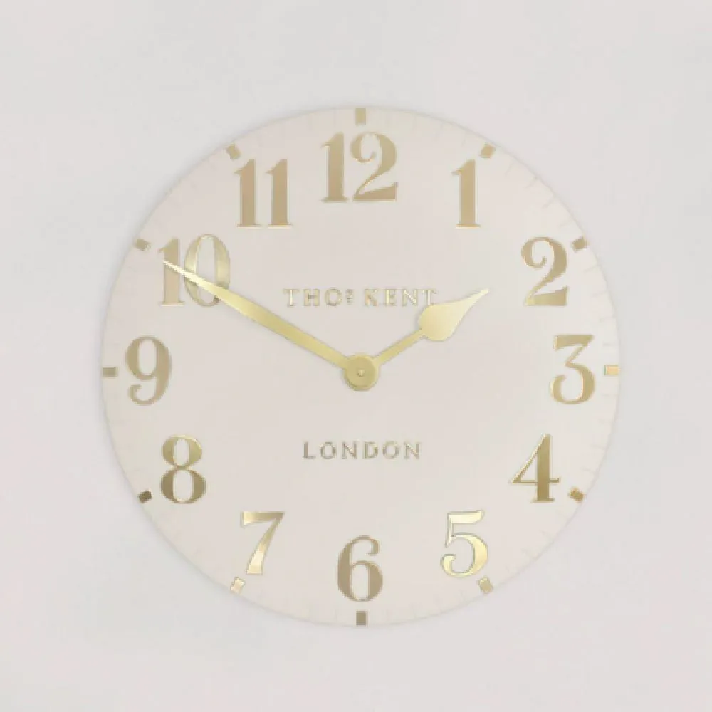 Chantilly Medium Mantel Clock - Oatmeal, Metal