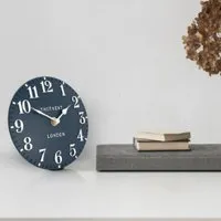 Chantilly Small Mantel Clock - Ink, Metal