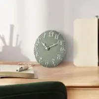 Chantilly Small Mantel Clock - Seagrass, Metal