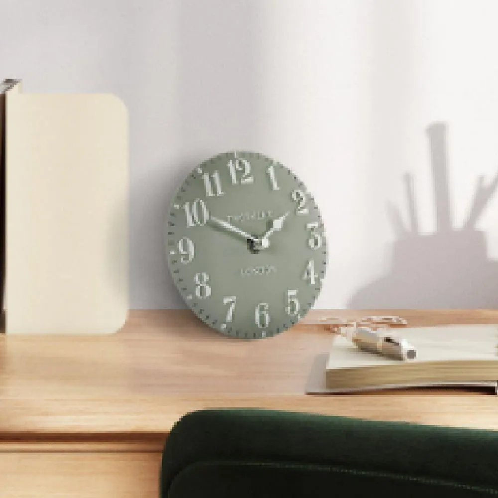 Chantilly Small Mantel Clock - Seagrass, Metal